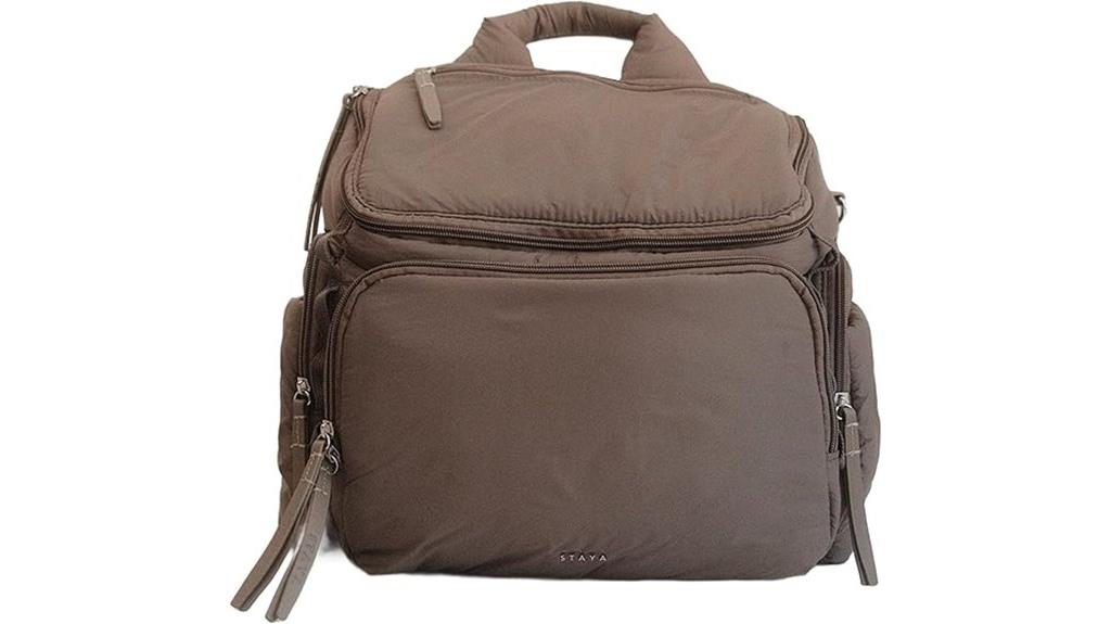 cloud taupe diaper bag