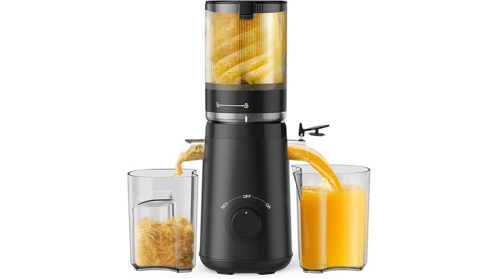 cold press juicer with chute