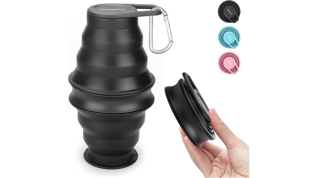 collapsible 17oz silicone bottle