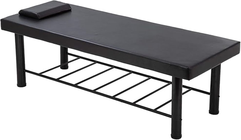 comfortable stationary massage table
