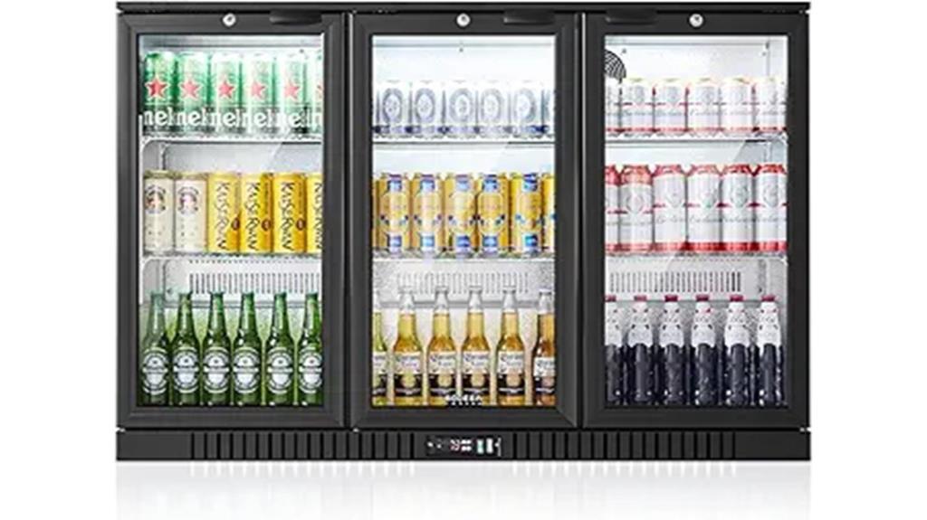 commercial bar cooler with doors