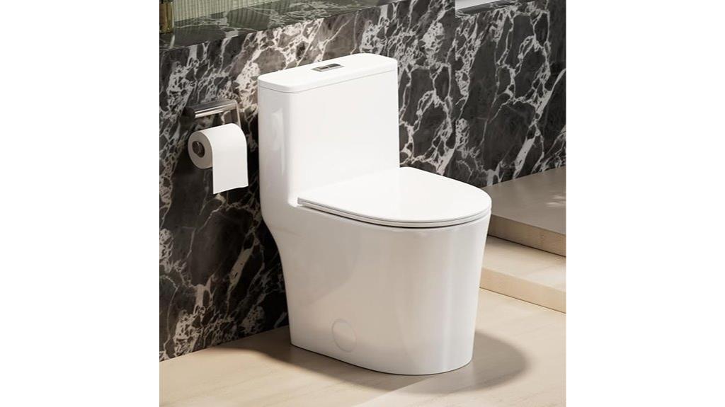 compact one piece toilet