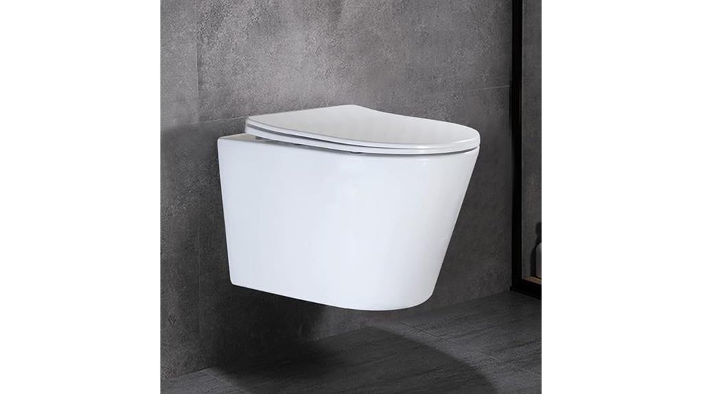 contemporary wall hung toilet