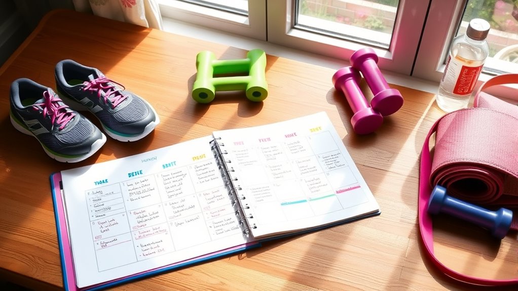 create a weekly workout schedule