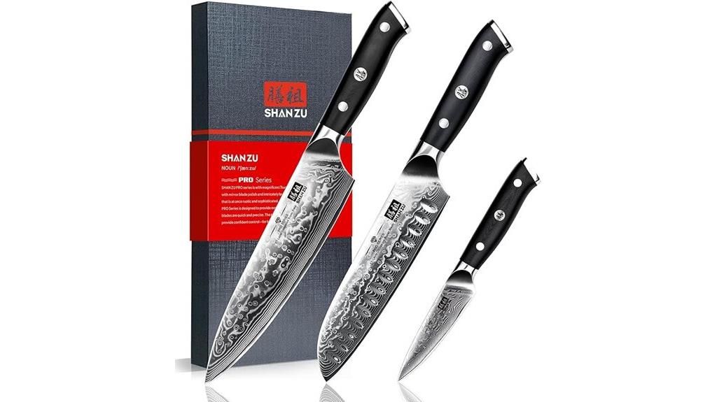 damascus japanese steel set