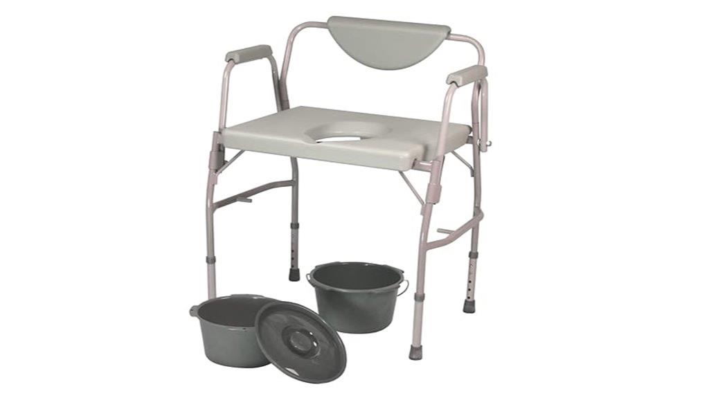 deluxe bariatric drop arm commode