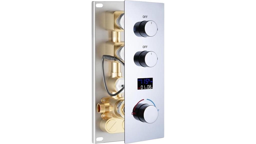 digital temperature shower diverter