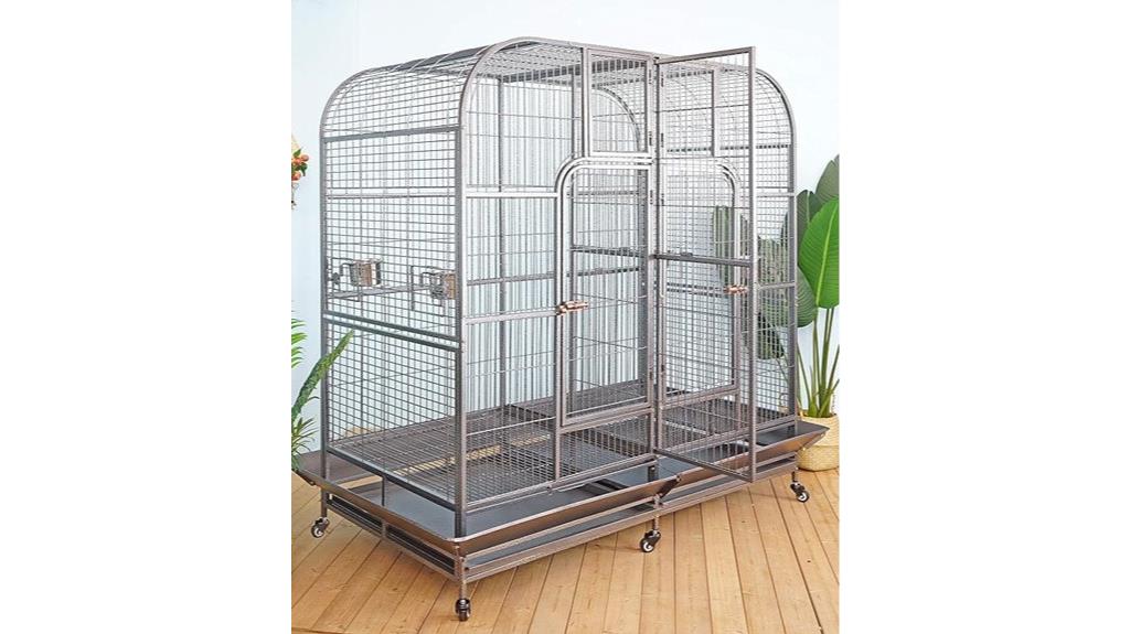 double bird cage with divider