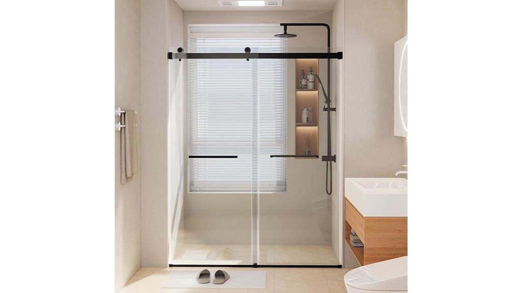 double sliding tempered glass