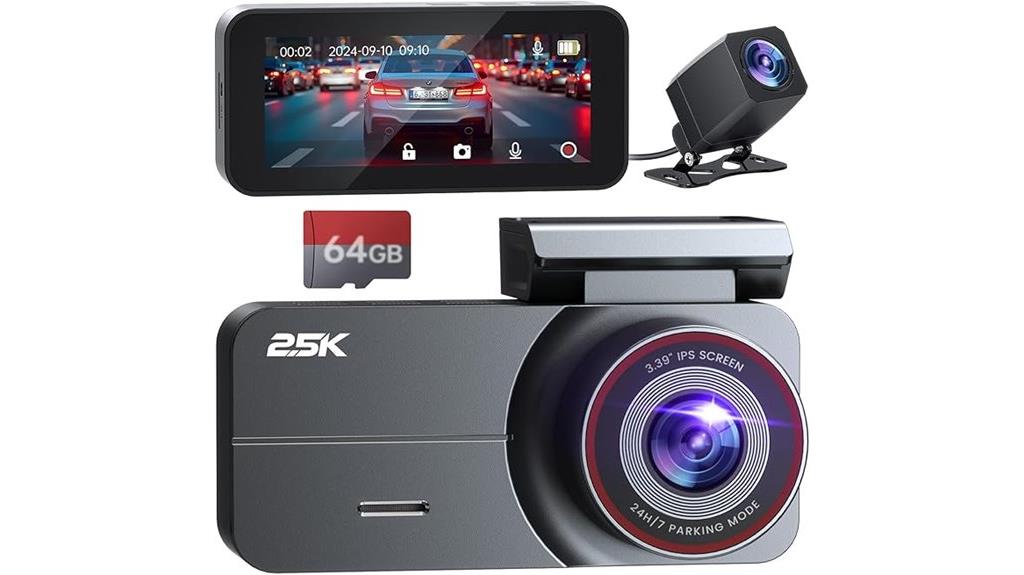 dual 2 5k 1080p dash cameras