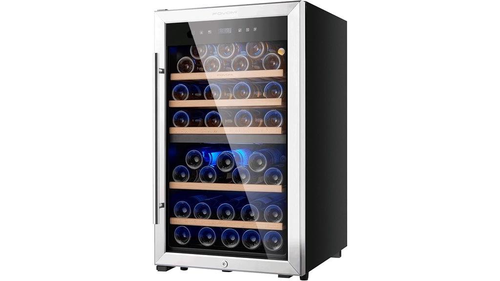dual zone 52 bottle wine cooler