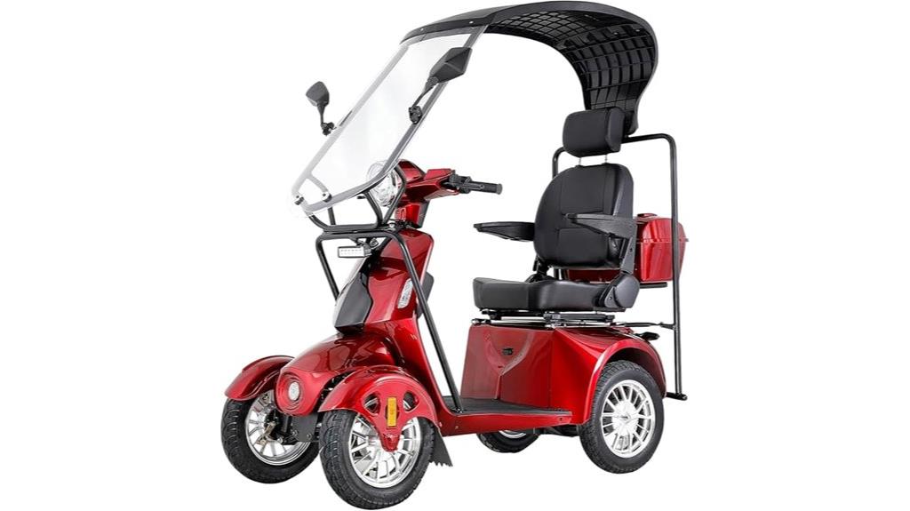 durable scooter with cover