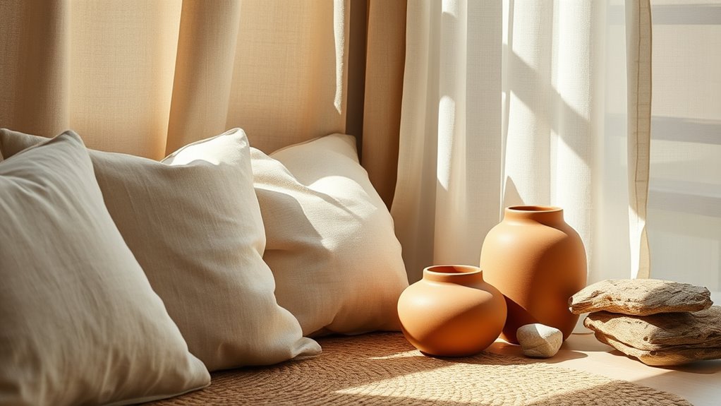 earthy tones and textures