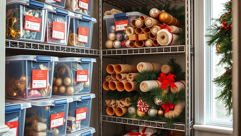 efficient holiday decoration storage