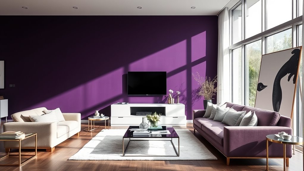eggplant purple wall ideas