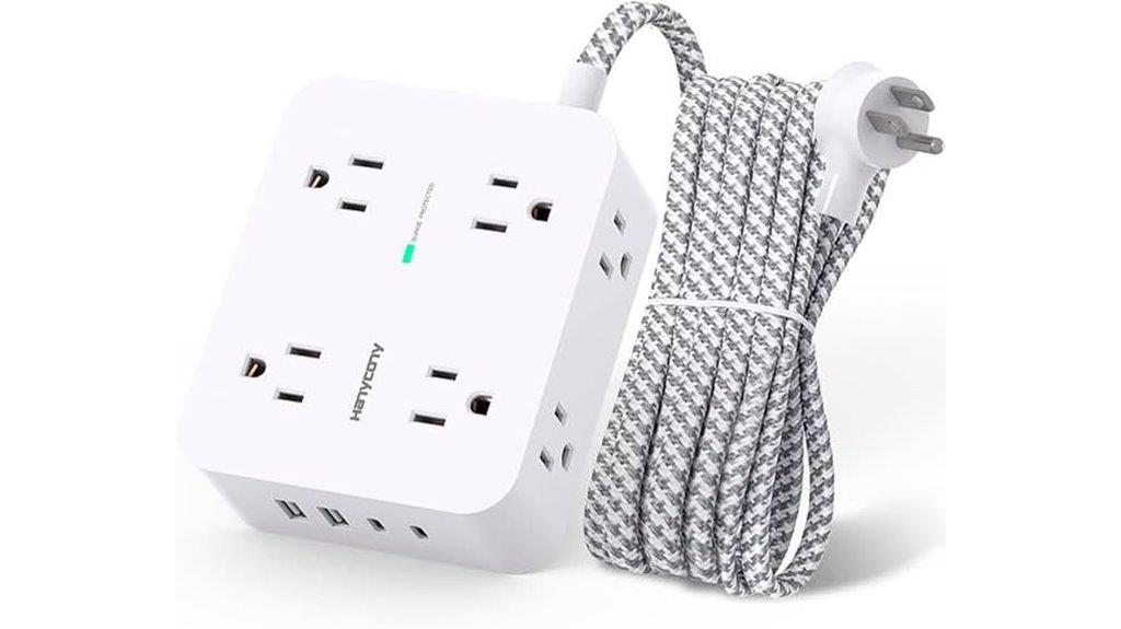 eight outlet usb surge protector