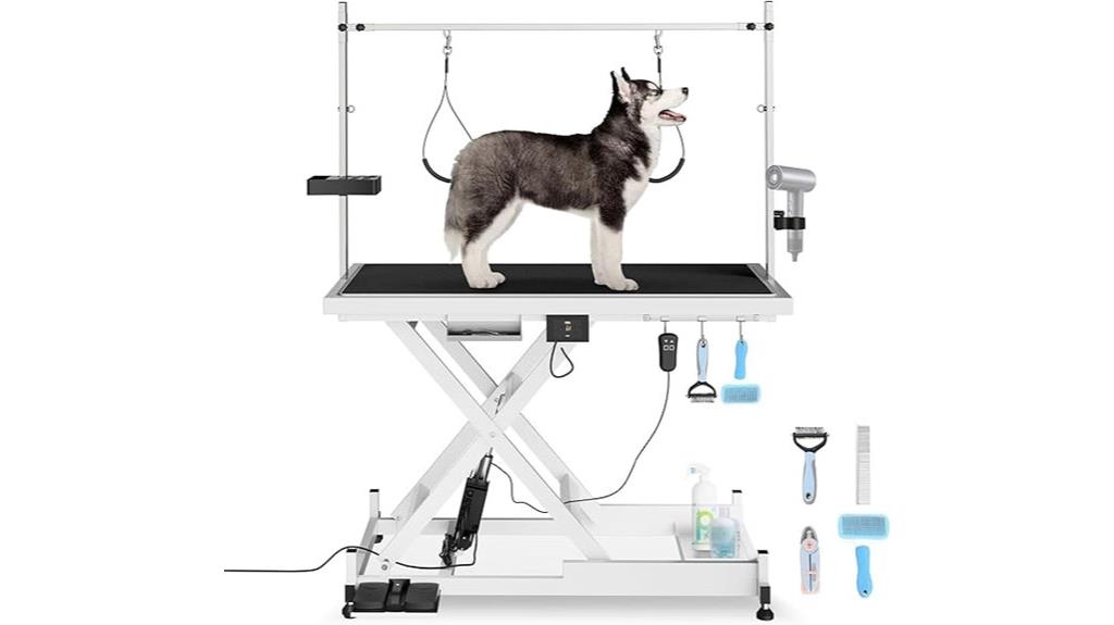 electric dog grooming table