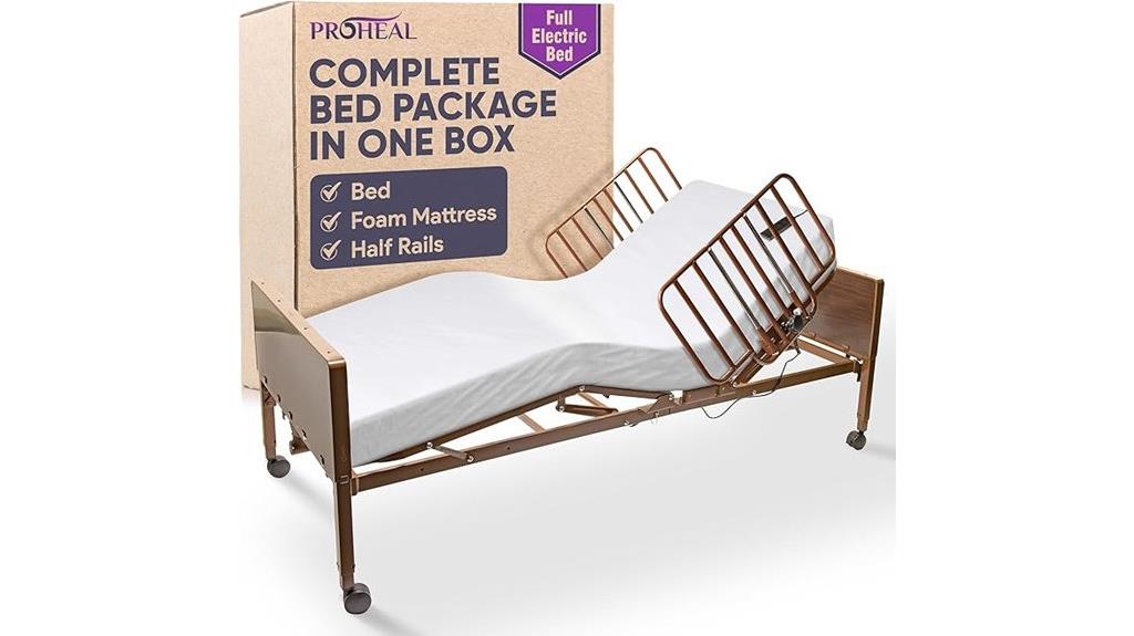 electric hospital bed with rails