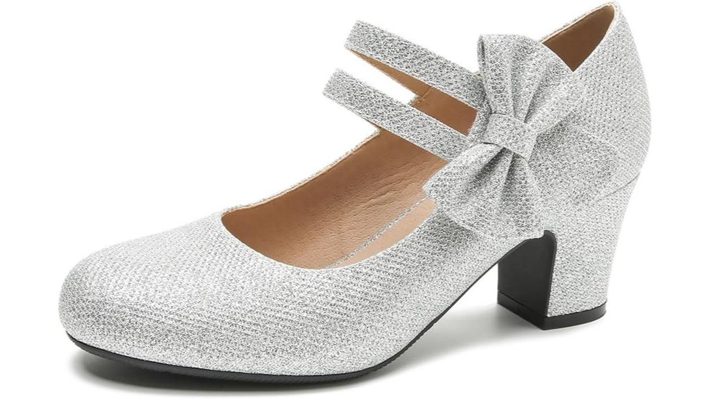 elegant bow accent heels