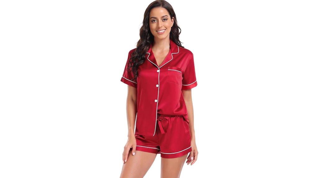 elegant satin sleepwear set