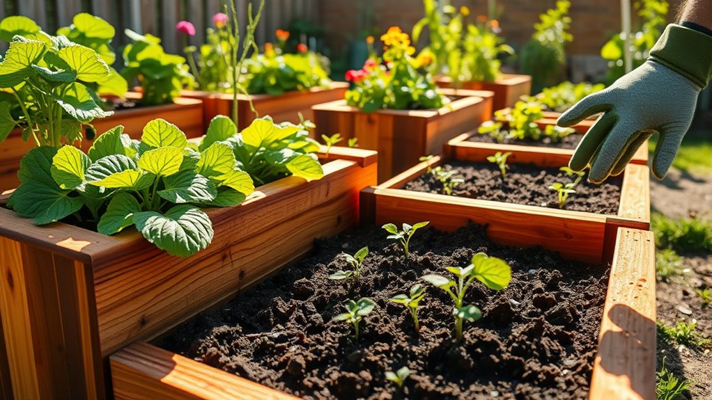 elevated gardening bed design