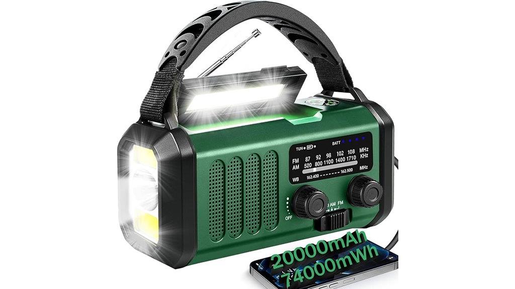 emergency solar hand crank