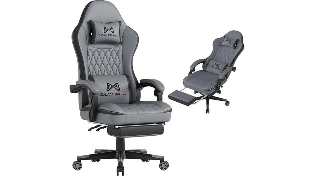ergonomic gaming chair with footrest