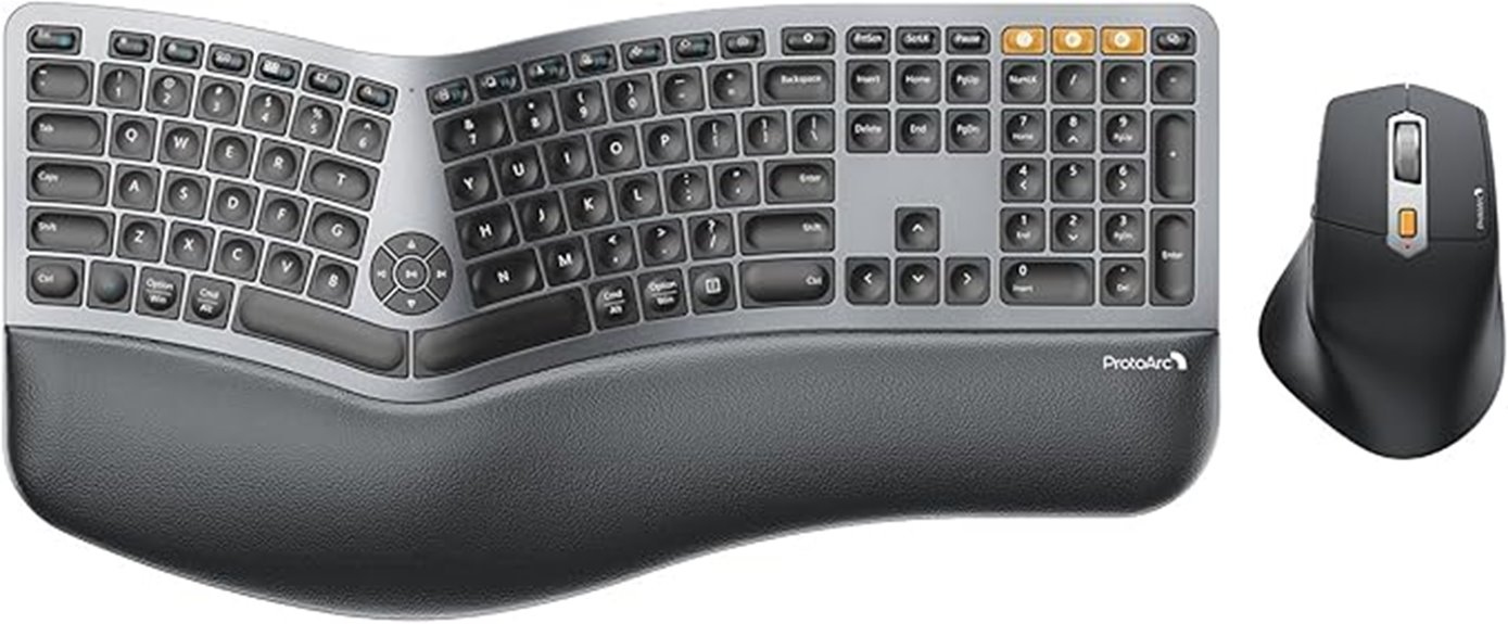 ergonomic keyboard and mouse