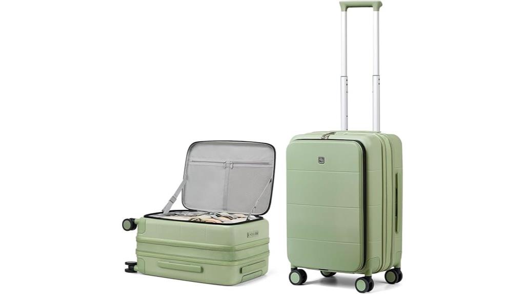 expandable 46l carry on luggage