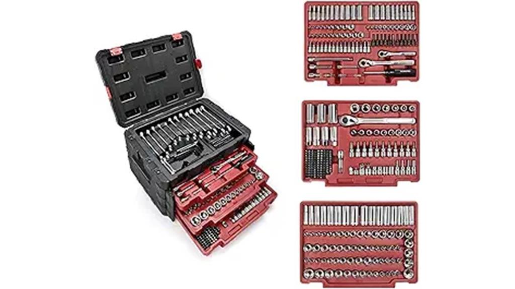 extensive socket tool set