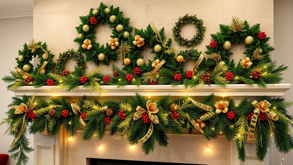 festive mantel decor sets