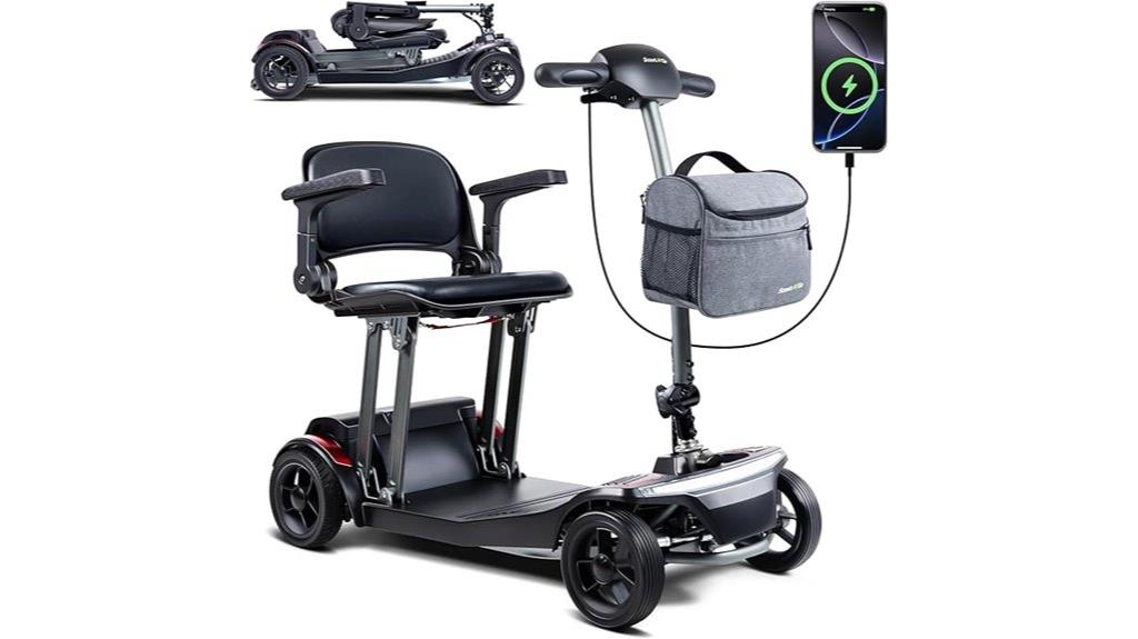 foldable 4 wheel electric scooter