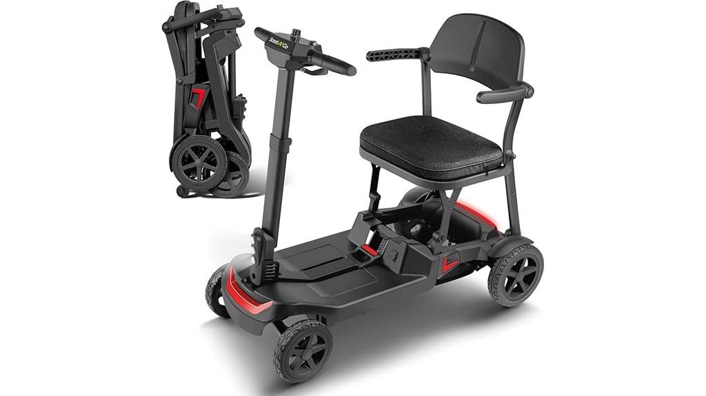 foldable 4 wheel electric scooter