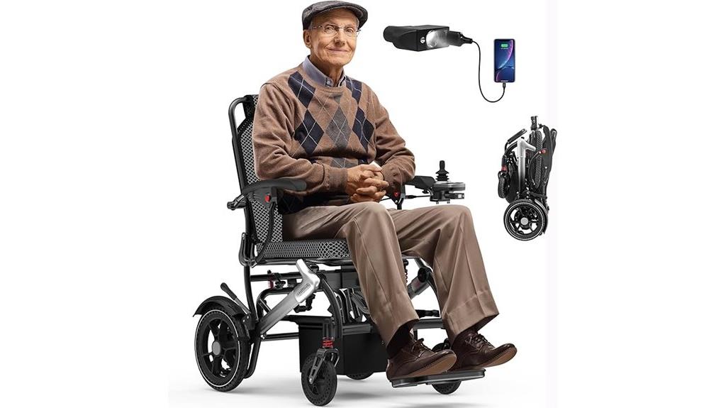 foldable electric wheelchair details
