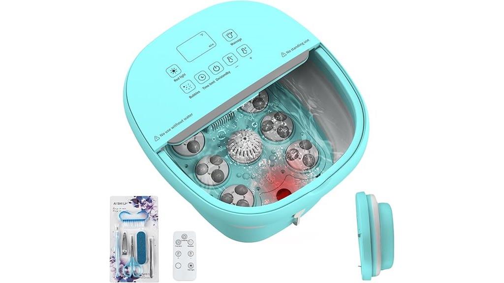 foldable heated bubble foot spa