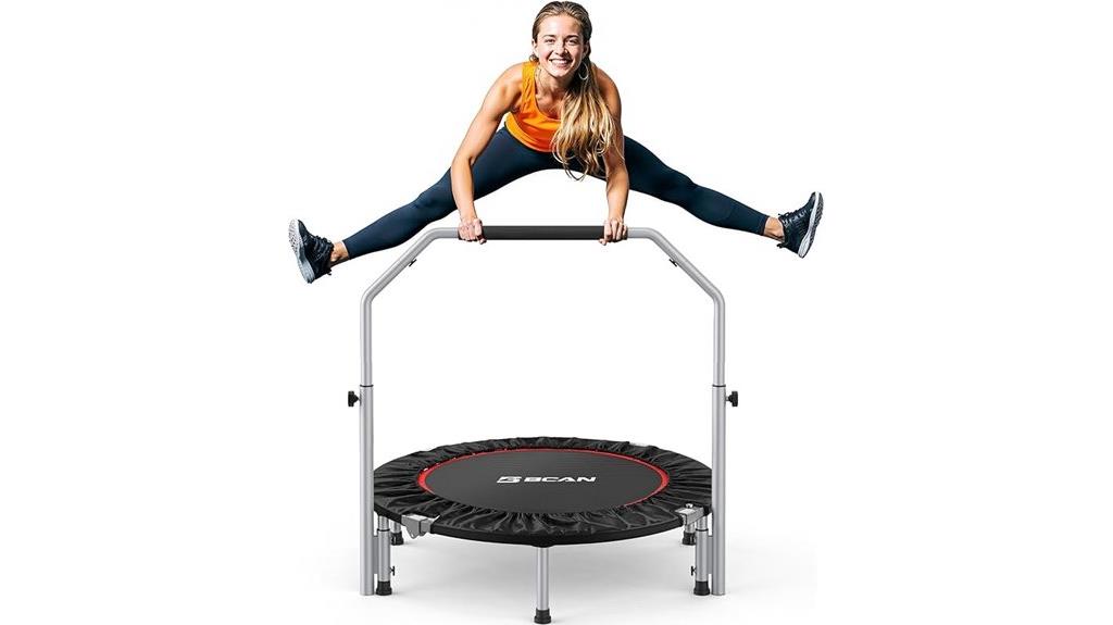 foldable mini trampoline with handle