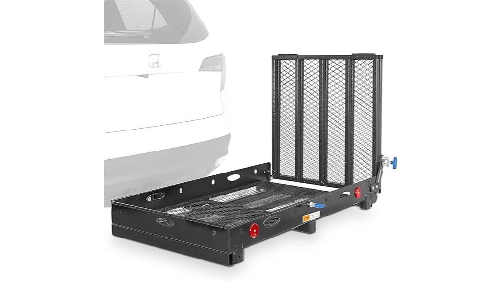 foldable steel wheelchair carrier