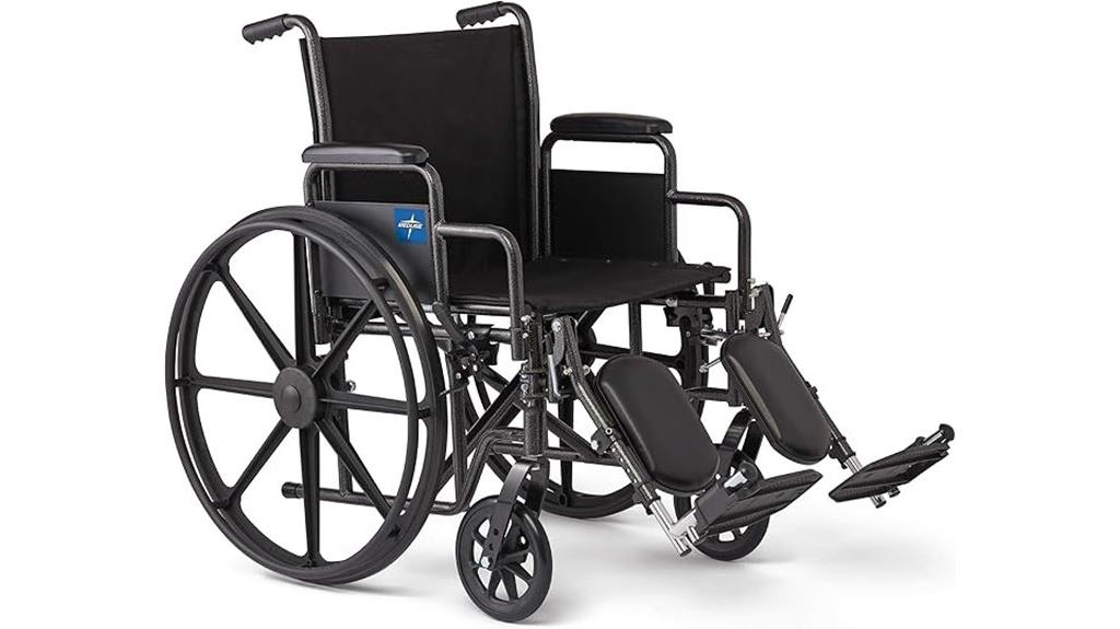 foldable wheelchair with footrests