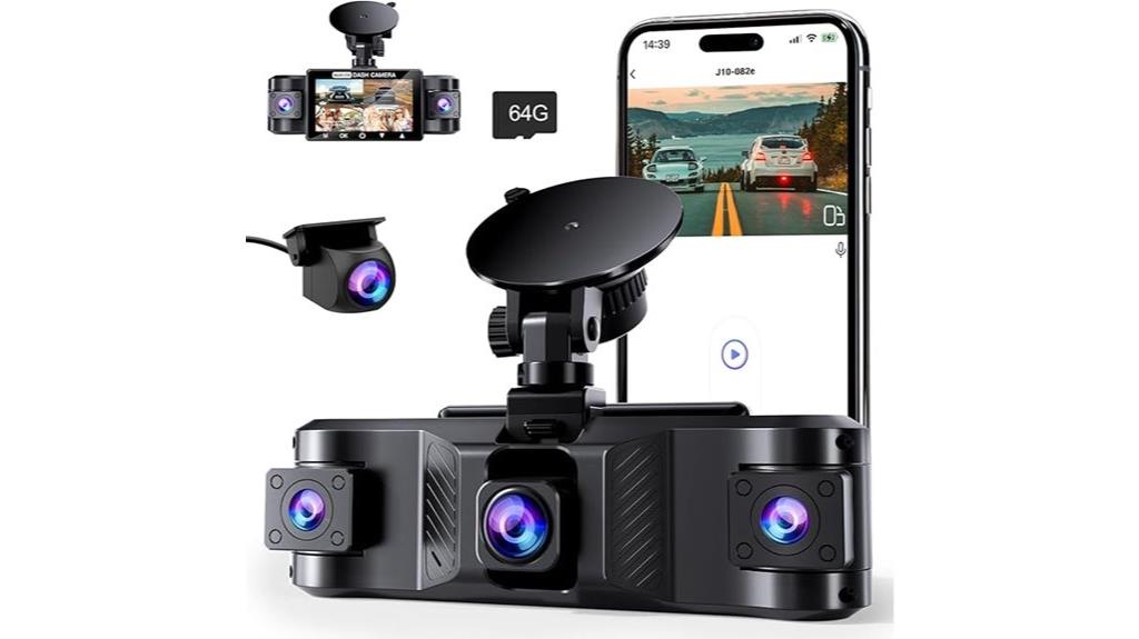 four channel 2 5k wifi dash cam