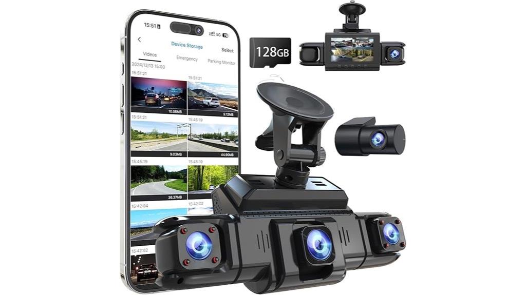 four channel night vision dash cam