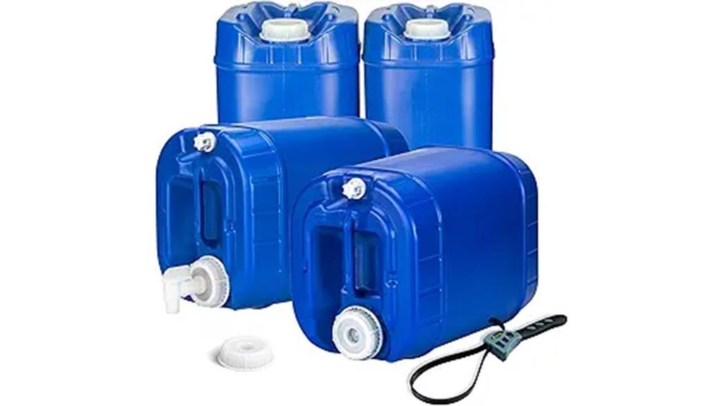 four gallon emergency water containers