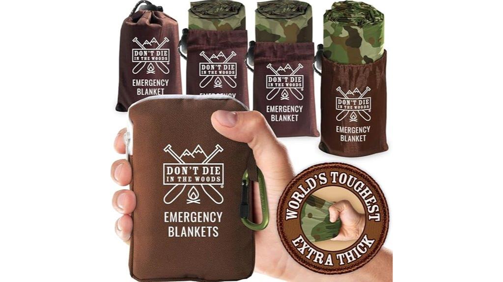 four pack emergency thermal blankets