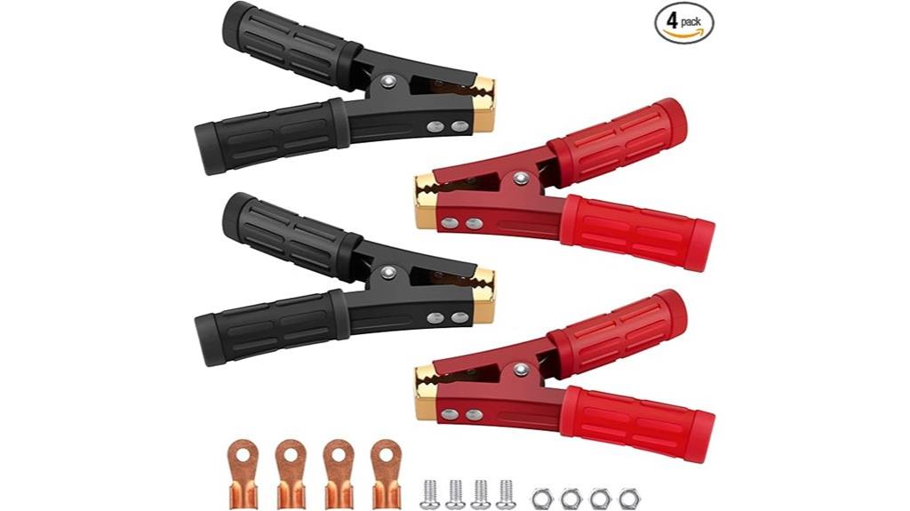 four piece jumper cable clamps
