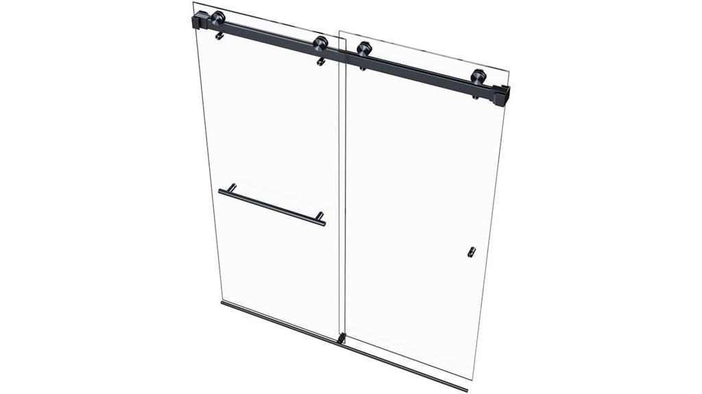 frameless double sliding door