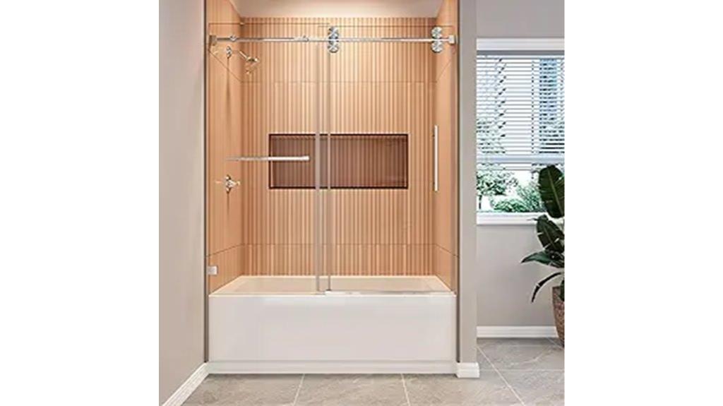 frameless glass shower enclosure