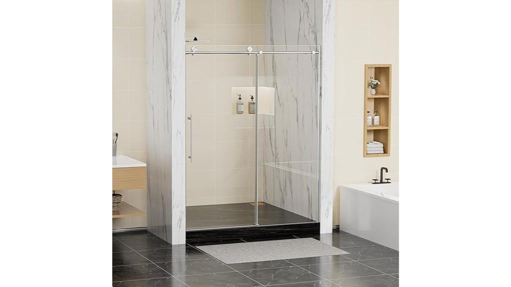 frameless shower door 56 60 inches