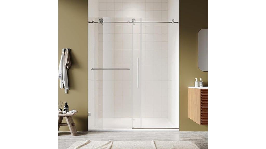 frameless shower door dimensions