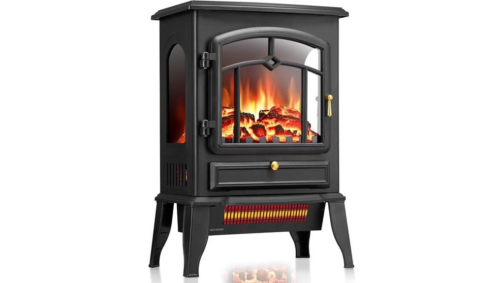 freestanding electric fireplace