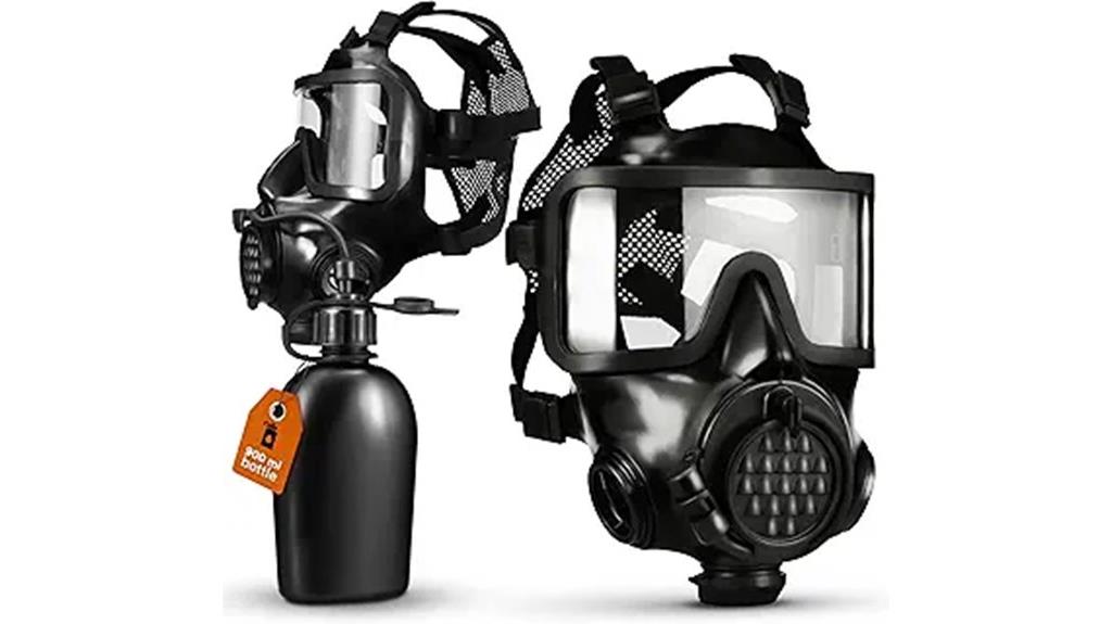 full face gas mask with canteen
