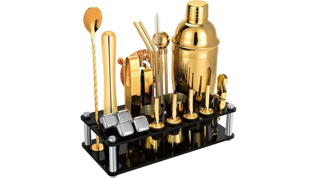 gold 23 piece bartending set
